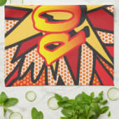 Moderne Fun Comic Book Pop Art POW Theedoek (Gevouwen)