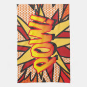 Moderne Fun Comic Book Pop Art POW Theedoek (Verticaal)