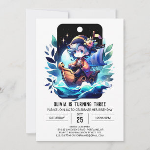 Moderne Fun Pirate Verjaardag Kaart