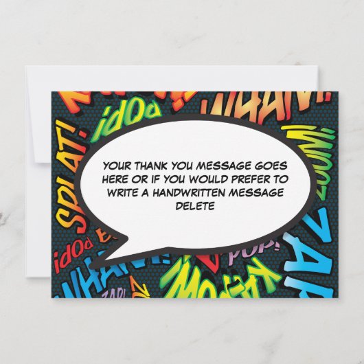 Moderne Fun Retro Comic Merci de livre (Dos)