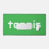 Moderne Fun Vert clair Classé Blanc TENNIS Texte (Clavier et souris)