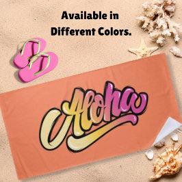 Moderne Funky Koraal | Vervaaagde Oranje Aloha Strandlaken