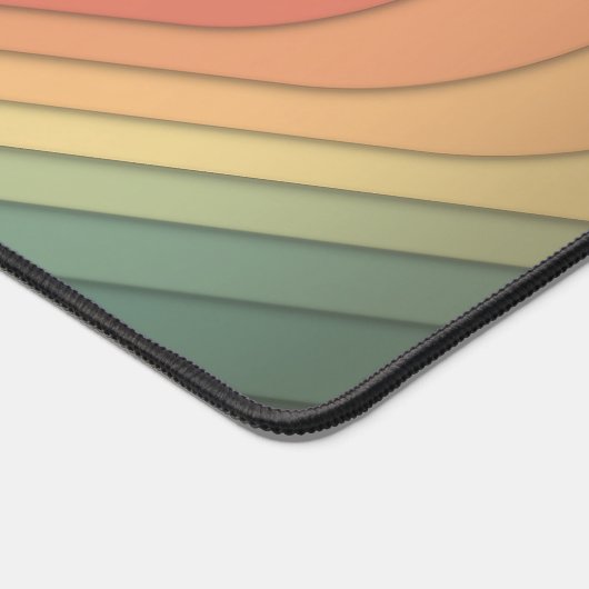 Moderne Funky Retro Kleurrijke Heart Desk Mat (Hoek)