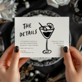 Moderne Funky Retro QR Code Trouwdetail Informatiekaartje