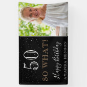 Moderne Funny 50, wat 50ste verjaardag foto Spandoek (Verticaal)