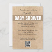 Moderne Funny Stork Neutral Baby shower Invitation (Dos)