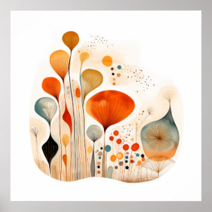 Moderne fusie-waterverf abstract poster