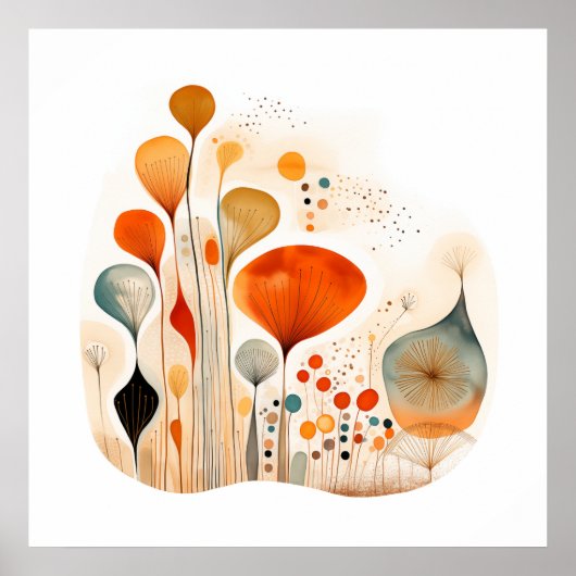 Moderne fusie-waterverf abstract poster (Voorkant)