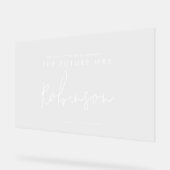 Moderne FUTURE MRS Réception de Mariage Bienvenue  (Angle)