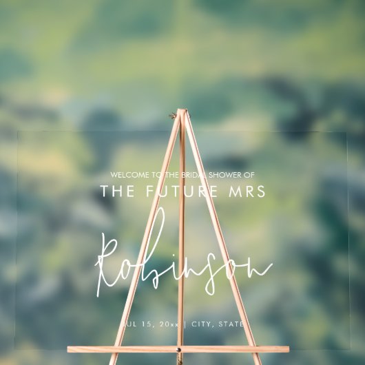 Moderne FUTURE MRS Réception de Mariage Bienvenue  (Neutre)