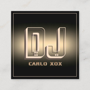 Moderne, futuristische abstracte DJ Square Busines Vierkante Visitekaartje