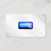 Moderne futuristische DJ faux metallic Visitekaartje (Voorkant)