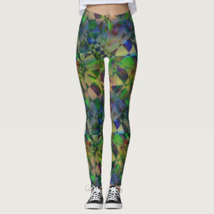 Moderne Futuristische verbrijzelde licht ombre gra Leggings