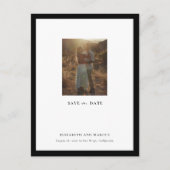 Moderne galerij met vaste rand Lijst Opslaan datum Briefkaart (Voorkant)