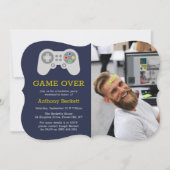 Moderne 'Game Over' Foto Afscheidsuitnodigingen vo Kaart (Voorkant)