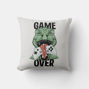 Moderne game over T-Rex Dinosaur videokamers' Kussen