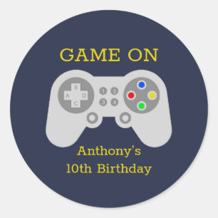 Moderne gamer elke leeftijd op aarde ronde sticker