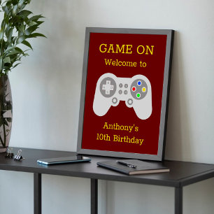 Moderne gamer Elke leeftijd Welkom Poster