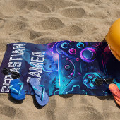 Moderne gamer kinder strandlaken