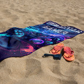 Moderne gamer kinder strandlaken