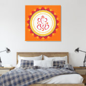 Moderne Ganesha Verpakte Canvas Muur Kunst (Insitu (Slaapkamer))