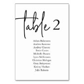 Moderne Gast Zittafel N, Bruiloft Diner Kaart (Achterkant)