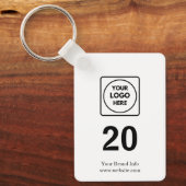 Moderne gastvrijheid | Aangepast kamernummer Logo Sleutelhanger (Voorkant)