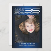 Moderne, geavanceerde Futuristische foto-Afstudere Aankondiging (Voorkant)