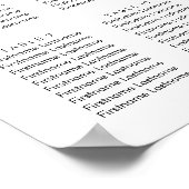 Moderne gebarenteken met geülustreerde voetzoolzit poster (Hoek)