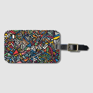 Moderne Gebatikte abstract Bagagelabel
