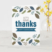 Moderne gebladerte, Laten we dankbaar zijn, Thanks Kaart (Gele Bloem)