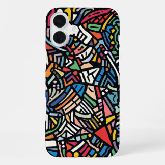 Moderne Gebloemde abstract iPhone 16 Plus Hoesje