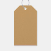 Moderne geboortedag met fotoscript cadeaulabel (Achterkant)
