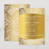 Moderne Geboortekaart Gouden Kant Vip Kaart (Voorkant / Achterkant)