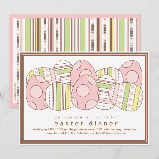 Moderne, gedecormeerde eieren: vroege inschakeling kaart (Voorkant / Achterkant)