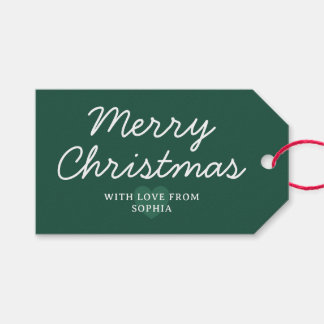 Moderne Gedempte Groen & Wit - Mooie Cadeaublaadje Cadeaulabel
