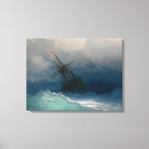 Moderne Gedempte Salie Groene Geometrische Abstrac Canvas Afdruk
