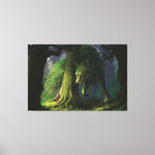 Moderne Gedempte Saliegroen Geometrische Abstracte Canvas Afdruk