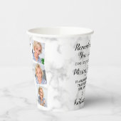 Moderne gedenktijd Aangepaste foto begrafenis P Papieren Bekers (Links)