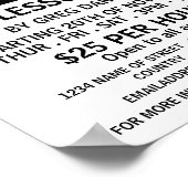 Moderne gedurfde, drumlessen Adverteren Poster (Hoek)