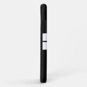 Moderne gedurfde dubbele witte strepen zwarte acht Case-Mate iPhone case (Achterkant/rechts)