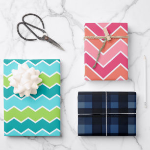 Moderne gedurfde levendige Zigzag Chevron Classic  Inpakpapier Vel