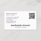 Moderne gedurfde professionele QR-code Visitekaartje (Achterkant)