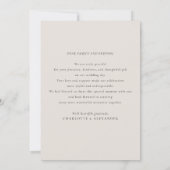 Moderne gedurfde typografie foto bruiloft dank u a bedankkaart (Achterkant)