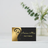 Moderne Geel Abstract haar en make-up Visitekaartje (Staand voorkant)