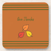 Moderne Geel en gouden Bedankt Onderzetters (Voorkant)