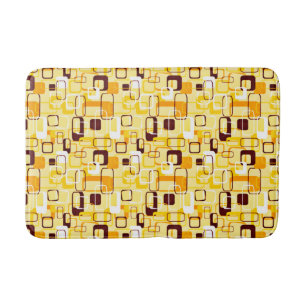 Moderne geel & zwart abstracte stijl badmat