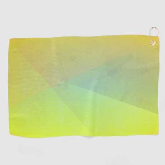 Moderne geelgeometrische gradatie golfhanddoek (Horizontaal)