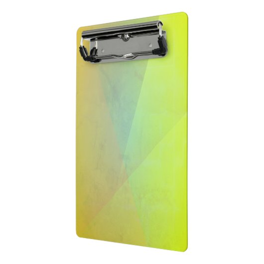 Moderne geelgeometrische gradatie mini klembord (Angled2)