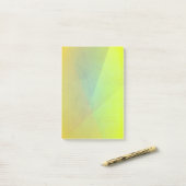 Moderne geelgeometrische gradatie post-it® notes (Op bureau)